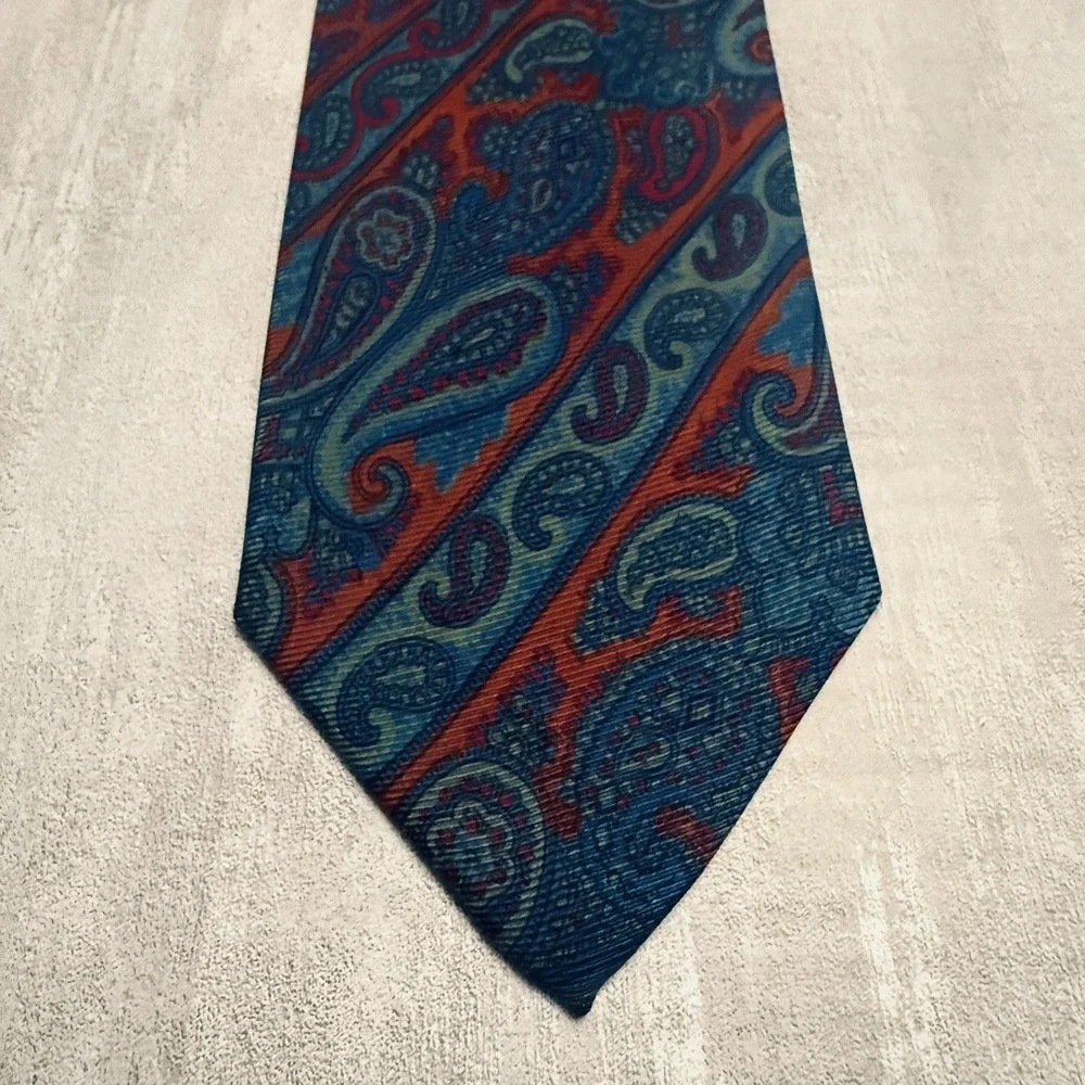 Vintage Polo Ralph Lauren Men's Tie 100% Silk Paisley‎ Made in England NEW